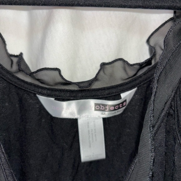 Necessary Objects Black Frilly Tank Size L - Picture 3 of 3